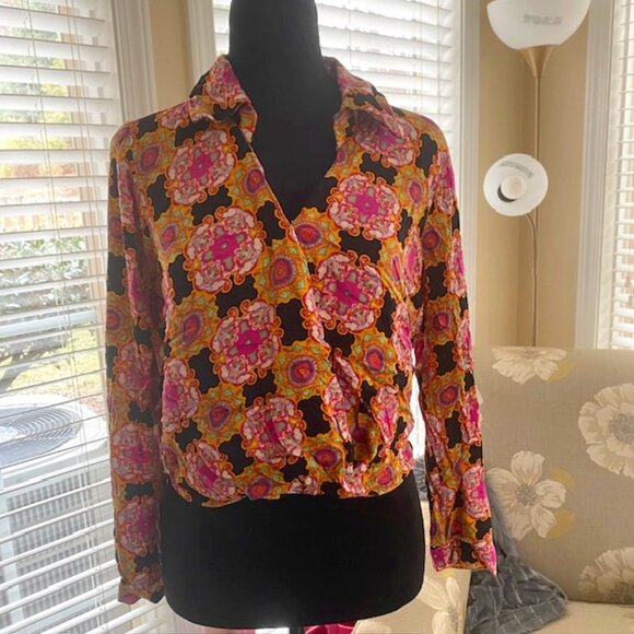 Haute Hippie Wrap Blouse - Medium - Picture 1 of 8